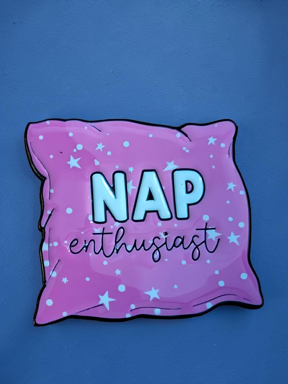 Nap Enthusiast Pink Pillow Enamel Pin